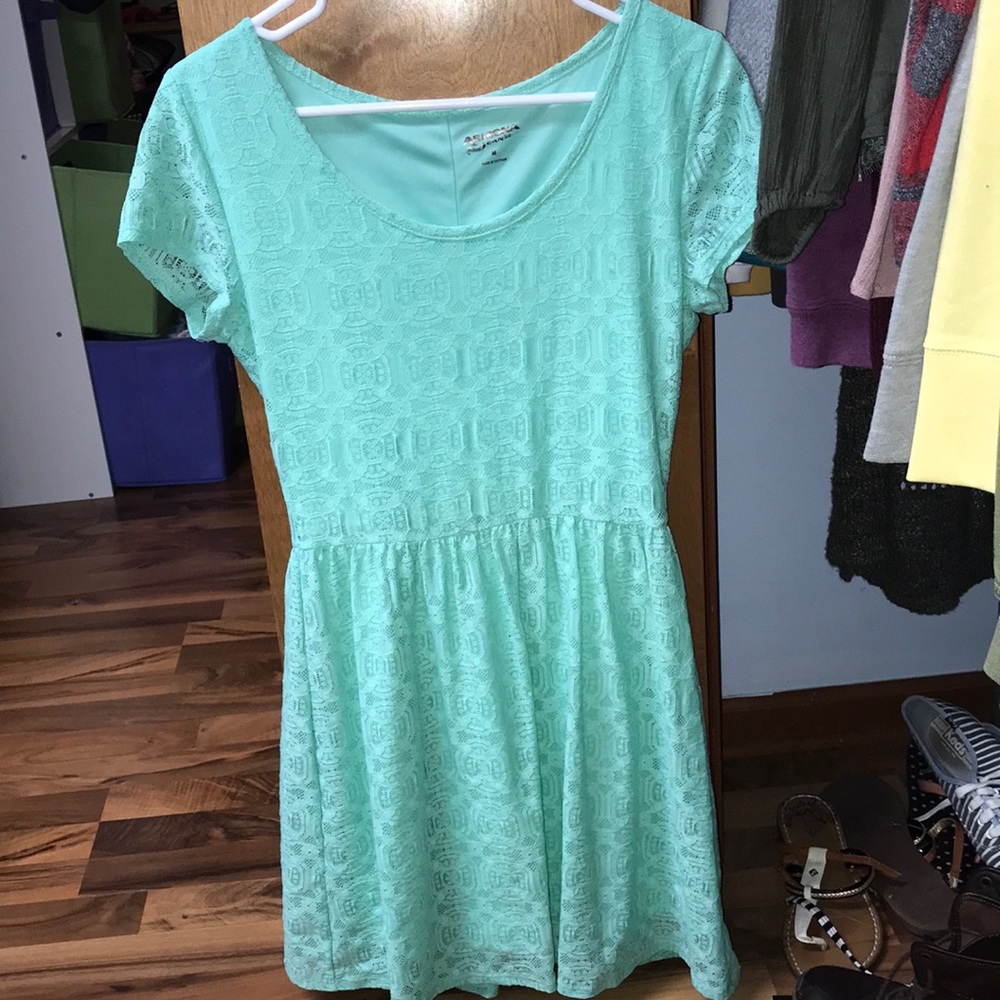 Cute turquoise blue lace dress